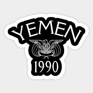 Yemeni Patriotic Design, Eagle Emblem, 1990 | Gifts for Yemenis | Gifts for Yemeni Americans Sticker